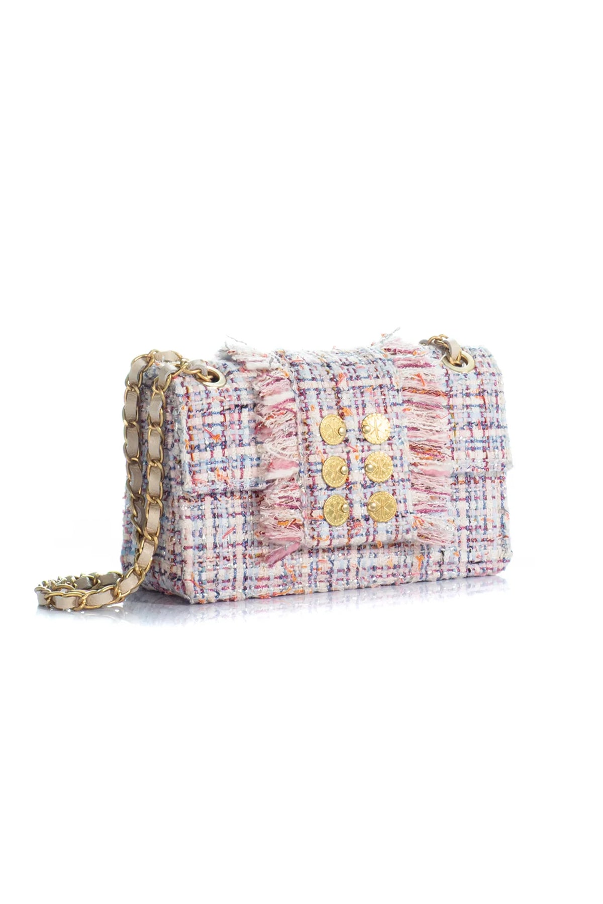 SMALL TWEED BAG "THE MINI NEW YORKER" MULTICOLOR
