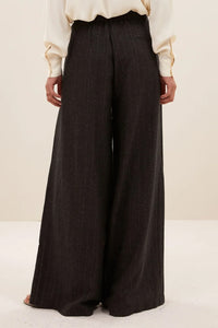 WIDE LEG PANTS LUREX PINSTRIPE