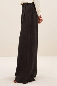 WIDE LEG PANTS LUREX PINSTRIPE