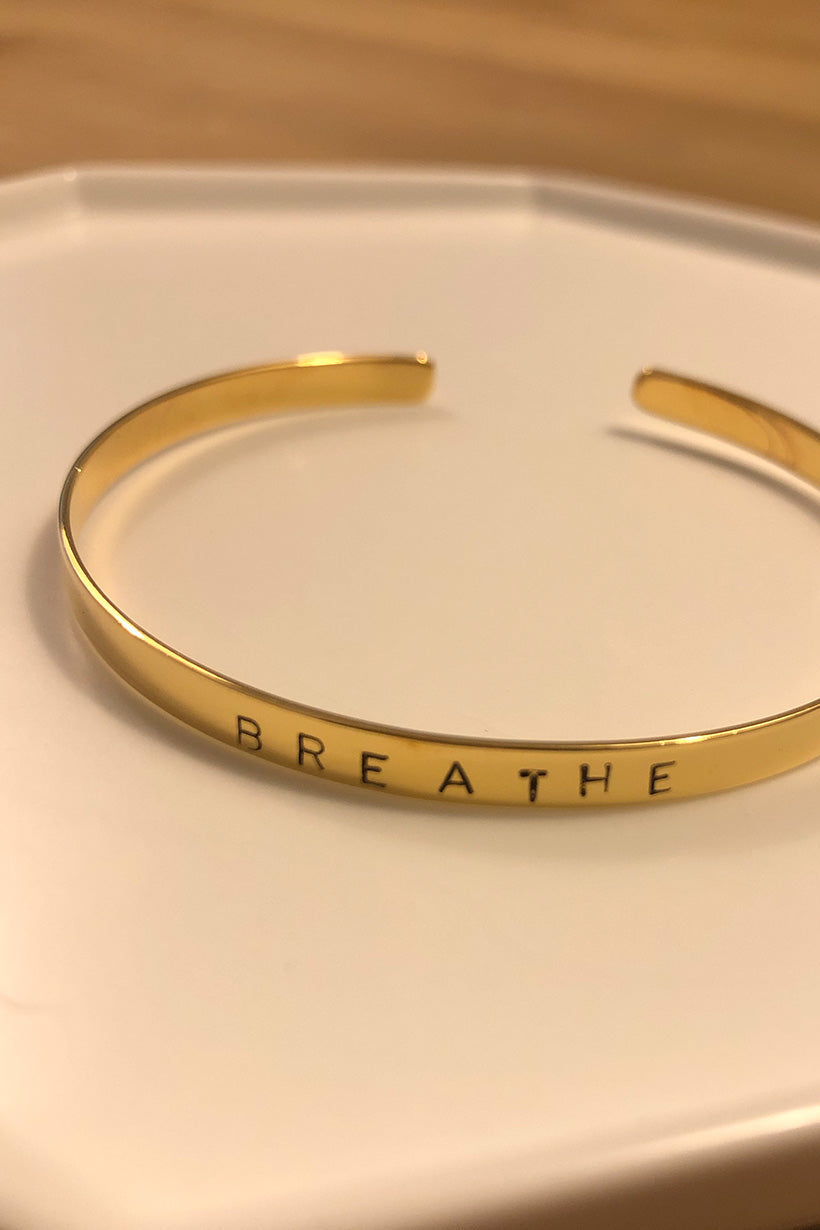 SLIM BRACELET "BREATHE" GOLD