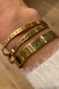 SLIM BRACELET "BREATHE" GOLD