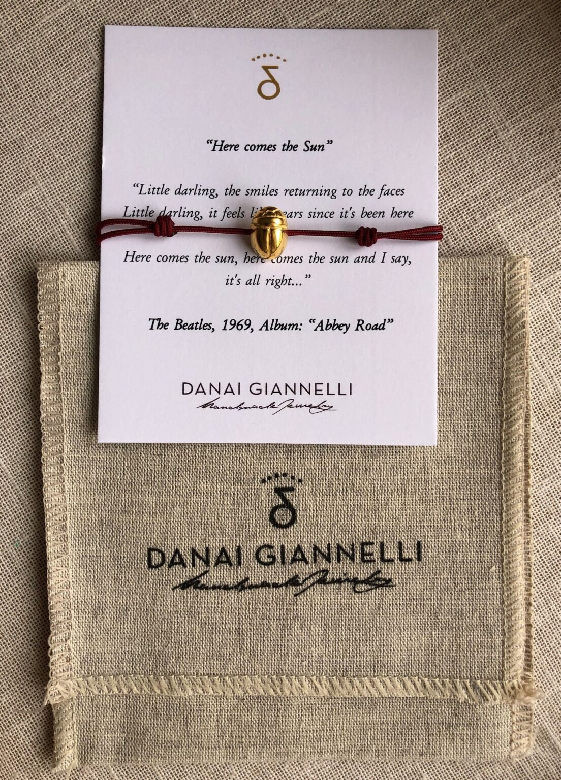 BRACELET "BEETLE" BURGUNDY/GOLD