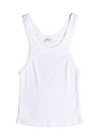 THE HERMINA TANK TOP WHITE LOW NECK