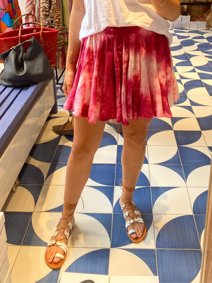 MINI SKIRT "MARBLE" RASPBERRY