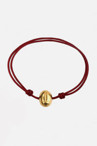 BRACELET "BEETLE" BURGUNDY/GOLD