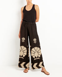 LINEN PANTS "PEACOCK"