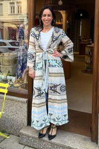 WOVEN KIMONO "DELOS" BLUE