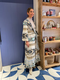 WOVEN KIMONO "DELOS" BLUE