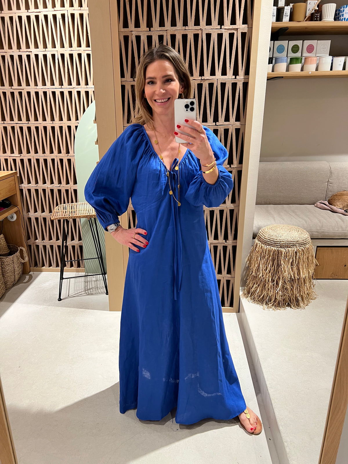 LONG LINEN DRESS "MINIMAL"