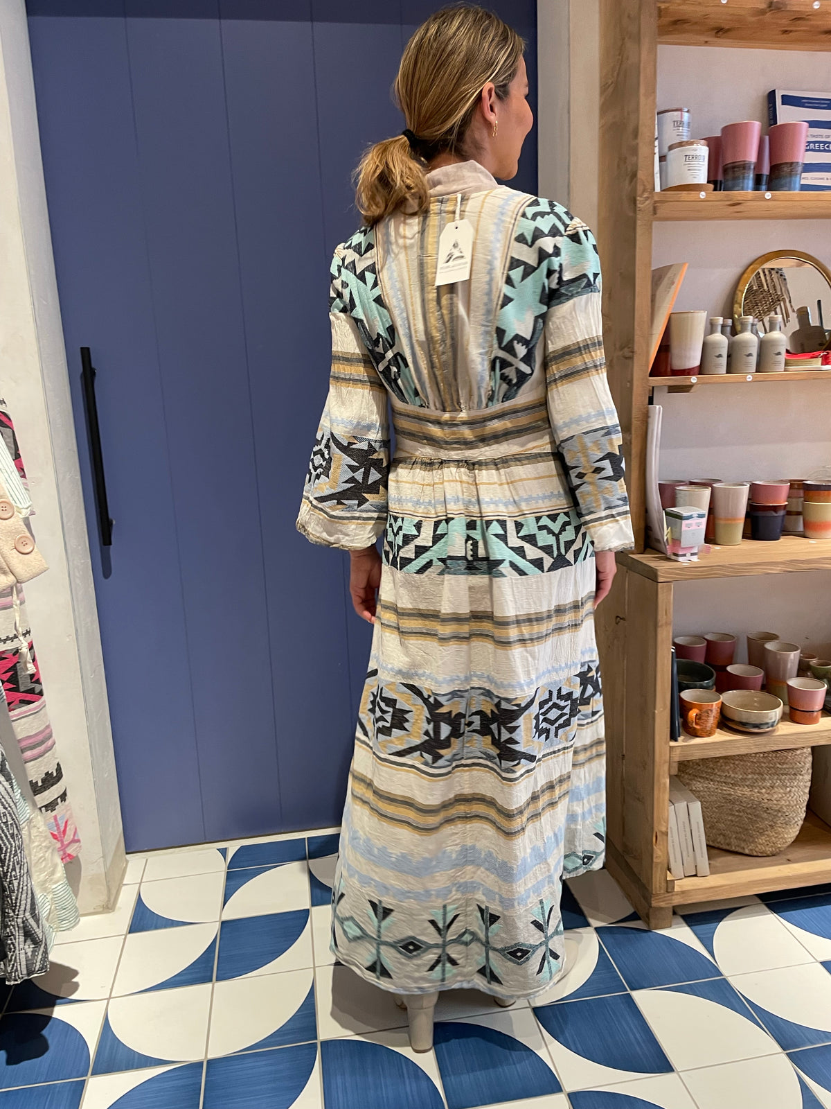 WOVEN KIMONO "DELOS" BLUE