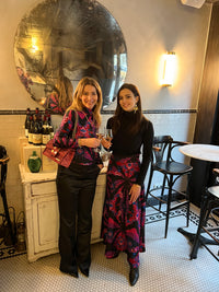 SATIN SUIT PANTS "DANIELLE" BLACK