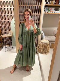 MIDI OVERSIZED DRESS "DAPHNE" KHAKI