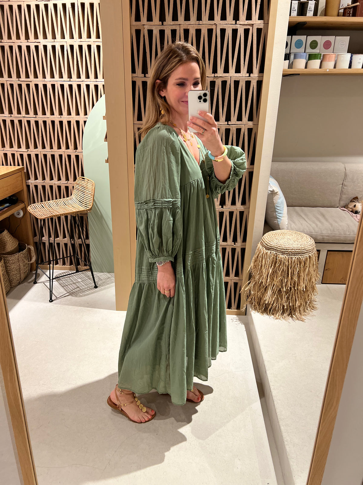 MIDI OVERSIZED DRESS "DAPHNE" KHAKI