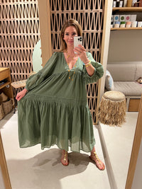 MIDI OVERSIZED DRESS "DAPHNE" KHAKI