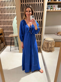 LONG LINEN DRESS "MINIMAL"