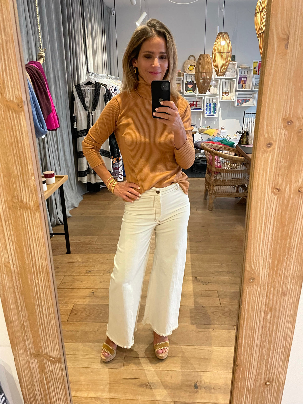 PALAZZO DENIM JEANS VANILLA