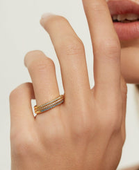 RING "CHROMA BLUE" GOLD