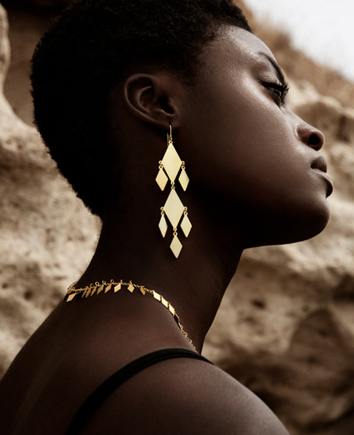 LONG EARRINGS "EPIONE" GOLD