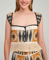 CROP TOP "VERGINA" SAND