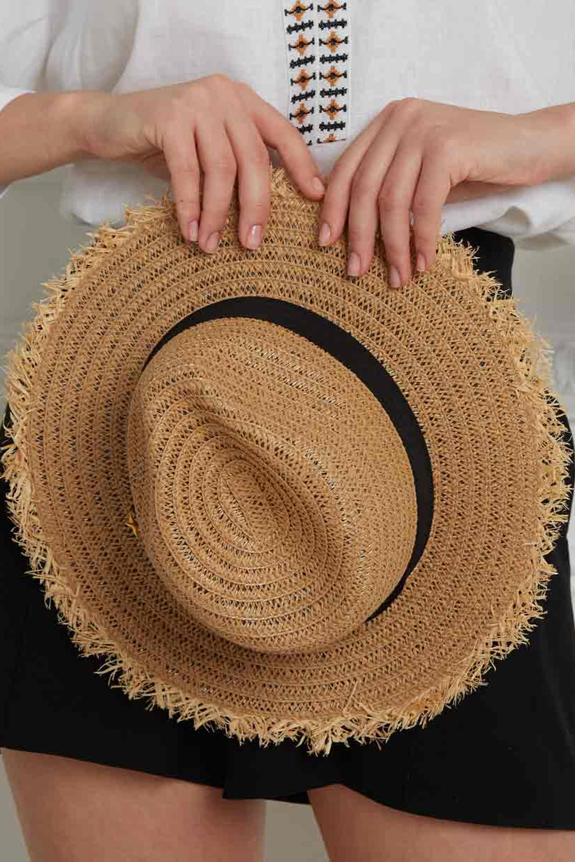 RAFFIA HAT "HELIOS" NATURAL