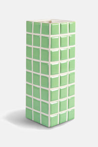 VASE "TILE" LIGHT GREEN