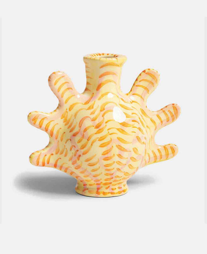 SMALL VASE "SHELLEGANCE" YELLOW/ORANGE