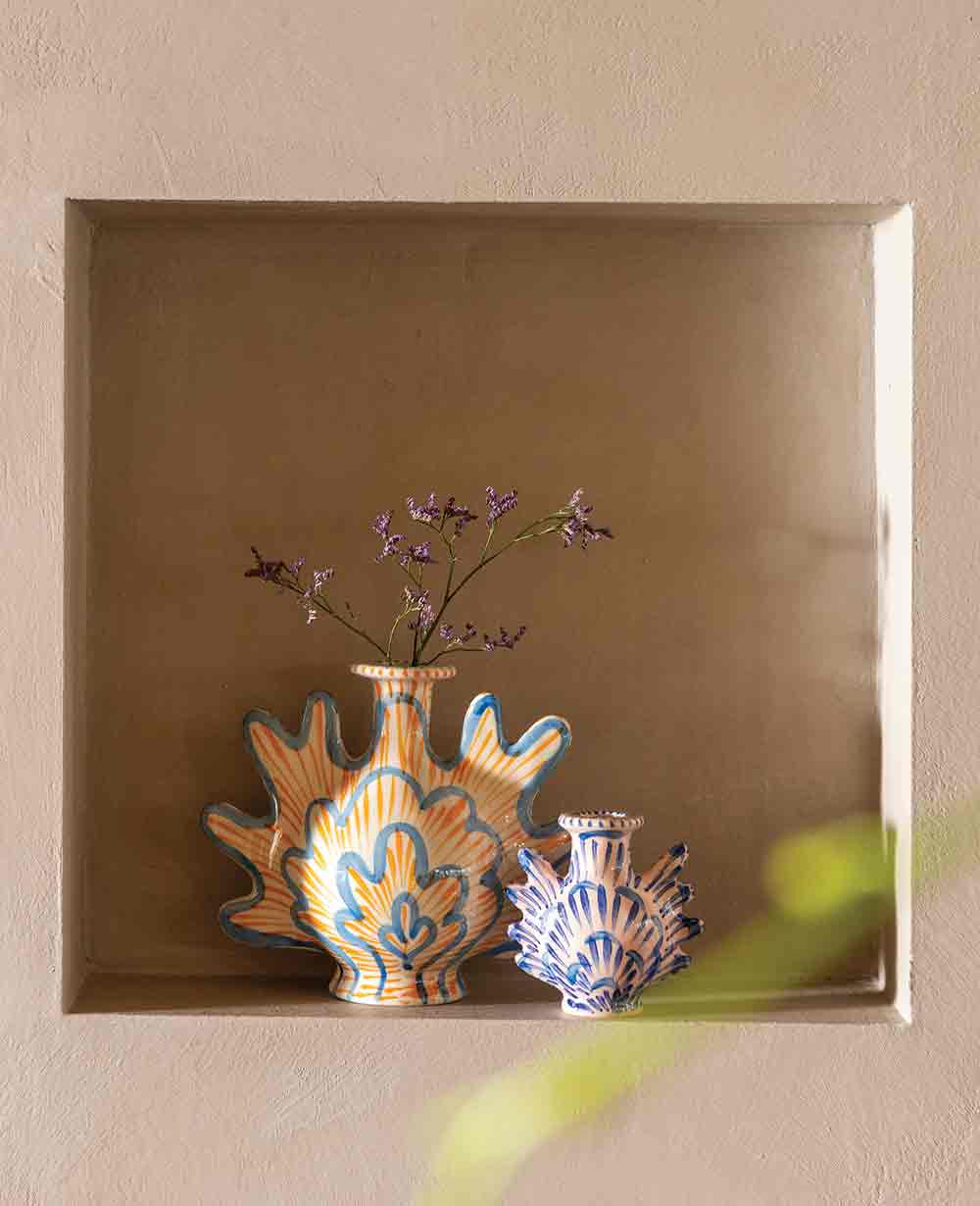 TINY VASE "SHELLEGANCE" ROSE/BLUE