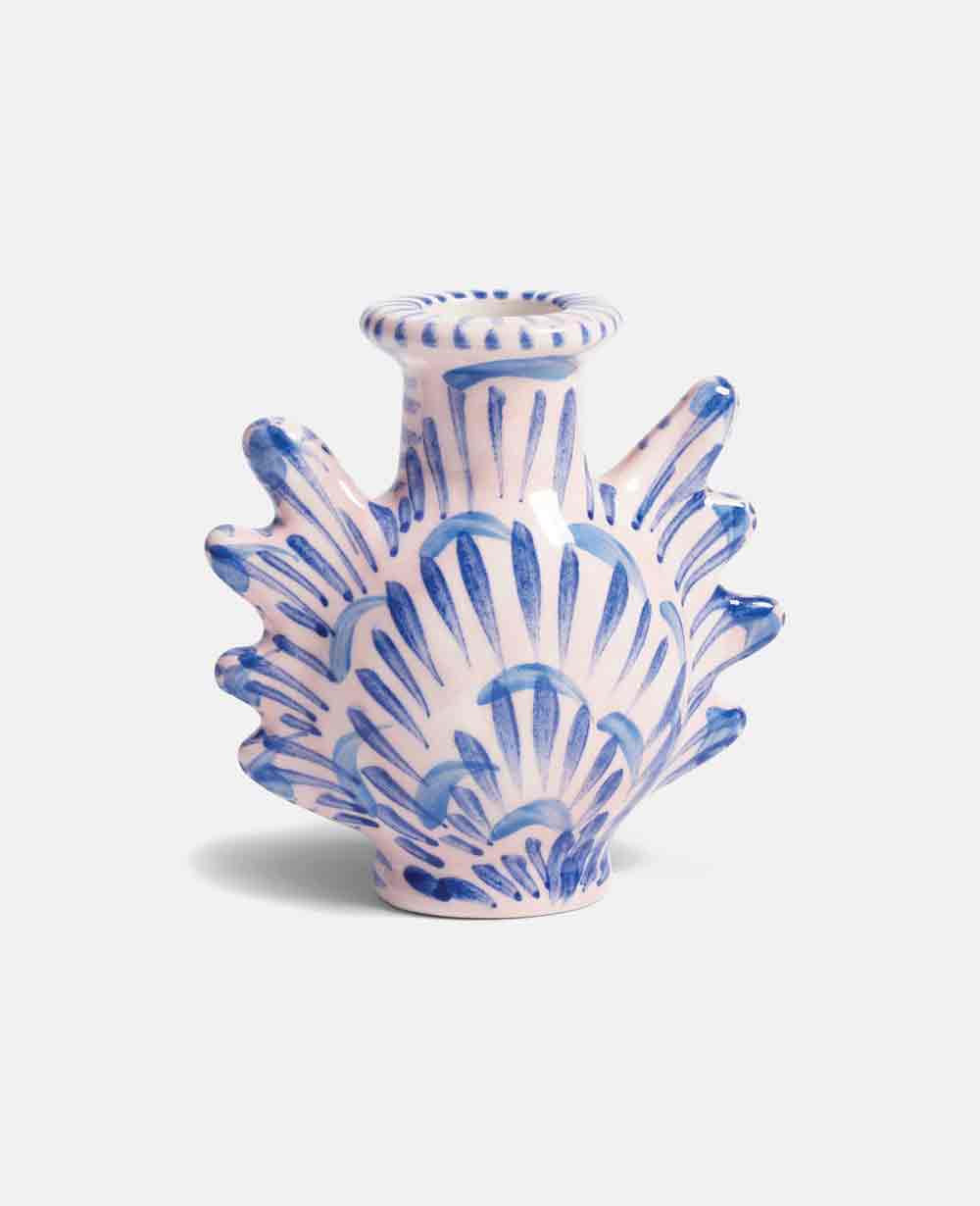 TINY VASE "SHELLEGANCE" ROSE/BLUE