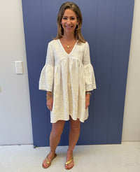 SHORT LINEN DRESS "FEATHER“