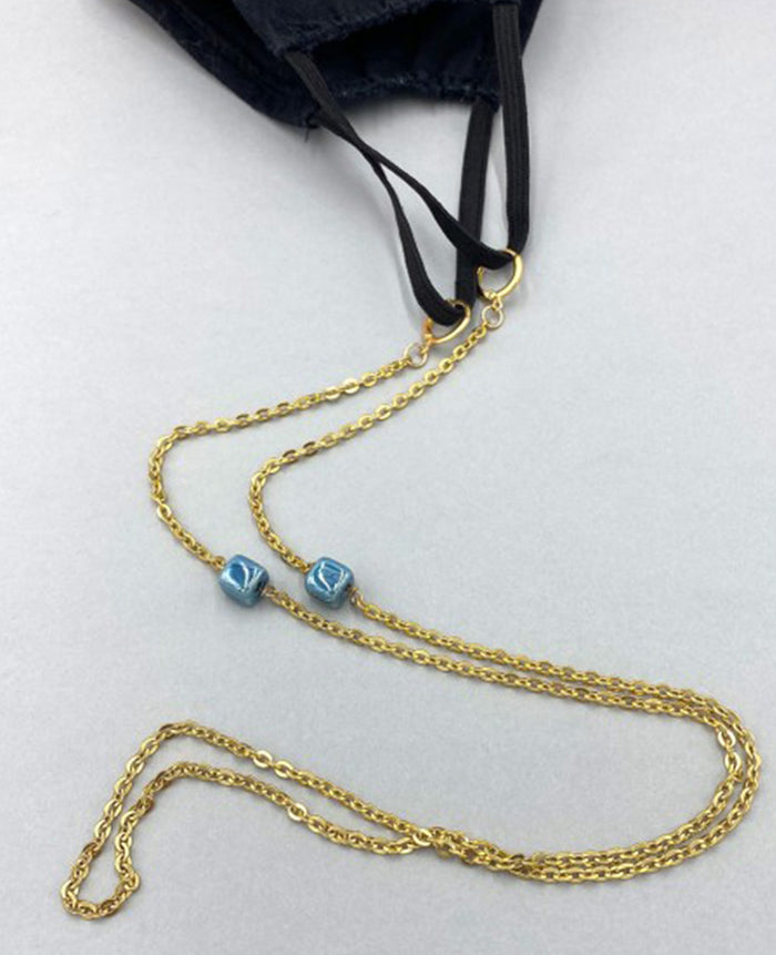MASKEN- UND BRILLENKETTE "THE BLUE CUBIC"