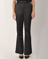 SATIN SUIT PANTS "DANIELLE" BLACK