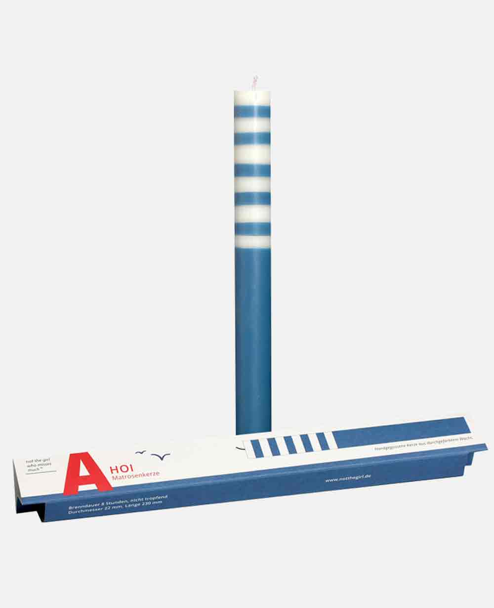 CANDLE "AHOI” BLUE/WHITE