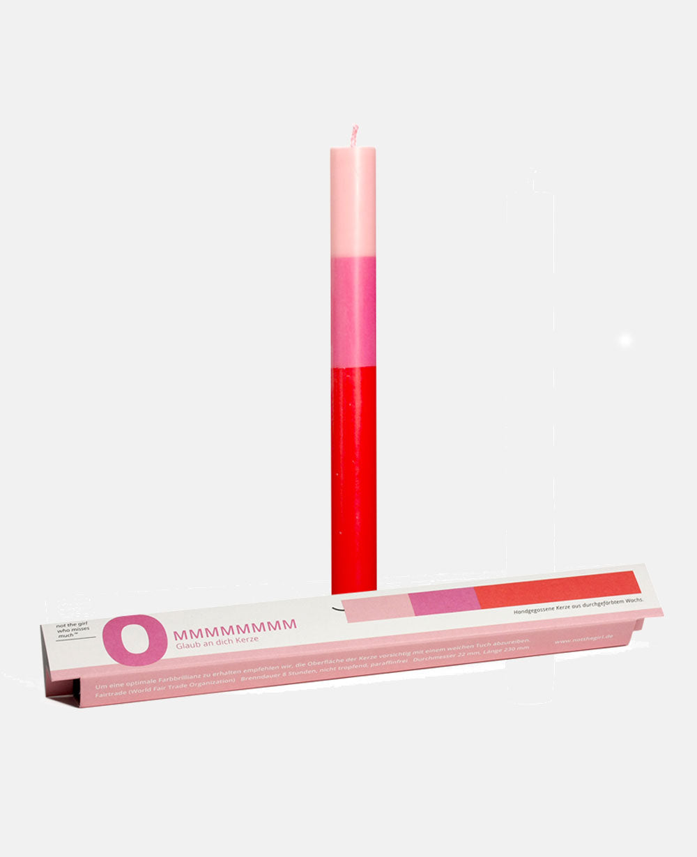 CANDLE "OMMM” RED/PINK/ROSÉ