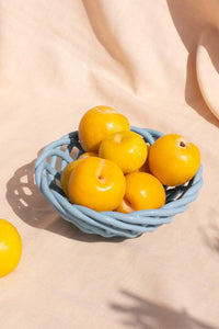 CERAMIC BASKET "SICILIA" SMALL - LIGHT BLUE