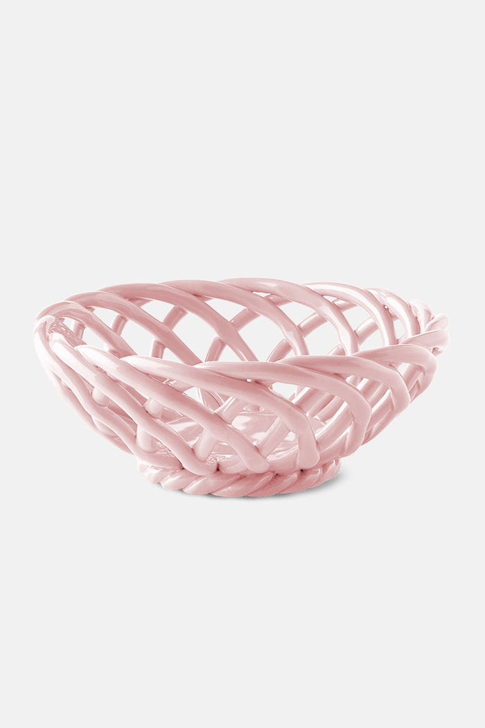CERAMIC BASKET "SICILIA" SMALL - ROSA