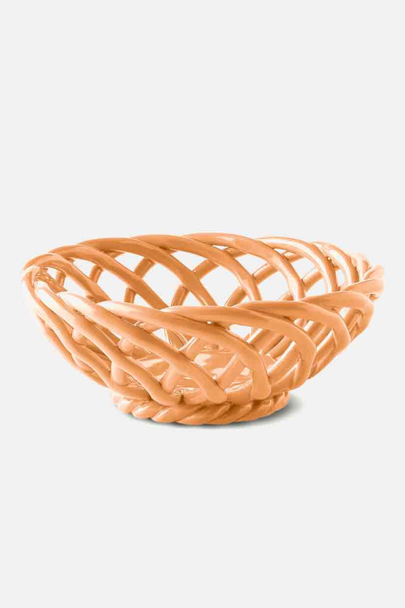 CERAMIC BASKET "SICILIA" SMALL - TANGERINE