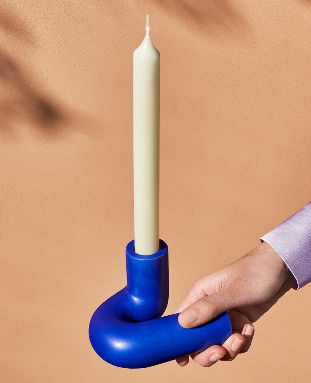 KERZENHALTER "TEMPLO" BLAU