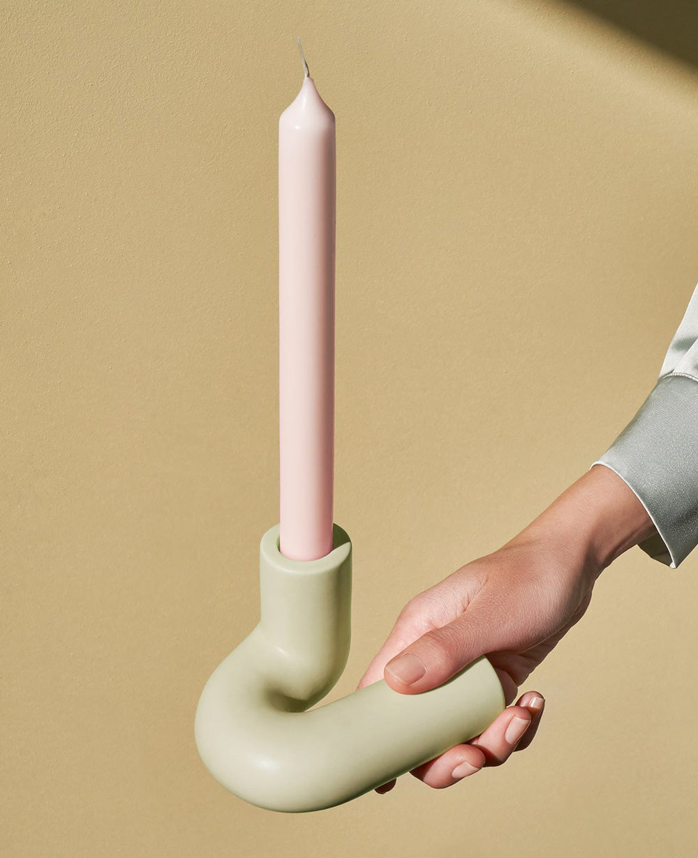 KERZENHALTER "TEMPLO" LIGHT MINT