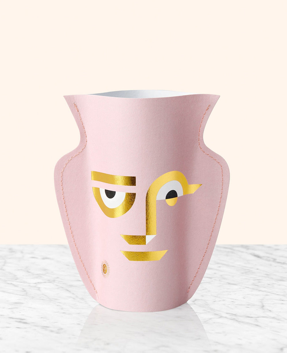 MINI PAPER VASE  "APOLINO" BLUE/PINK