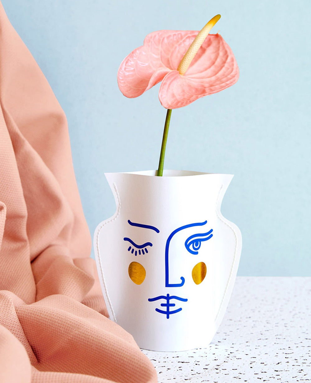 MINI PAPER VASE  "JANUS" WHITE