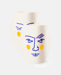 MINI PAPER VASE  "JANUS" WHITE