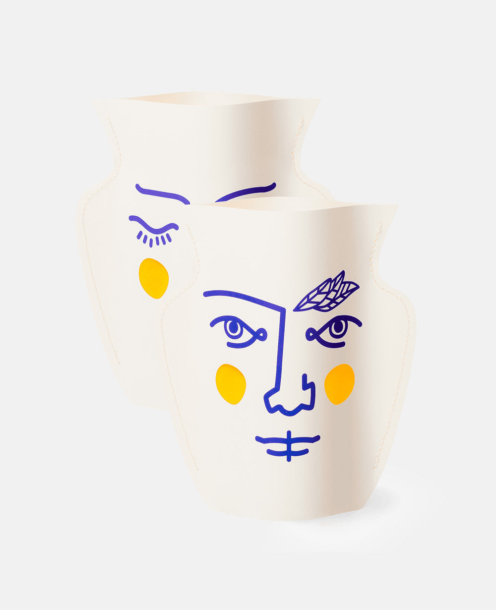 MINI PAPER VASE  "JANUS" WHITE