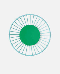 SMALL WIRE BASKET "IRIS" LIGHT BLUE/ GREEN