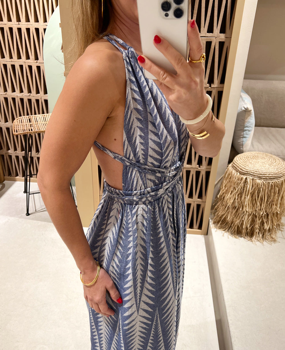 LONG NECKHOLDER DRESS "FINIKAS"