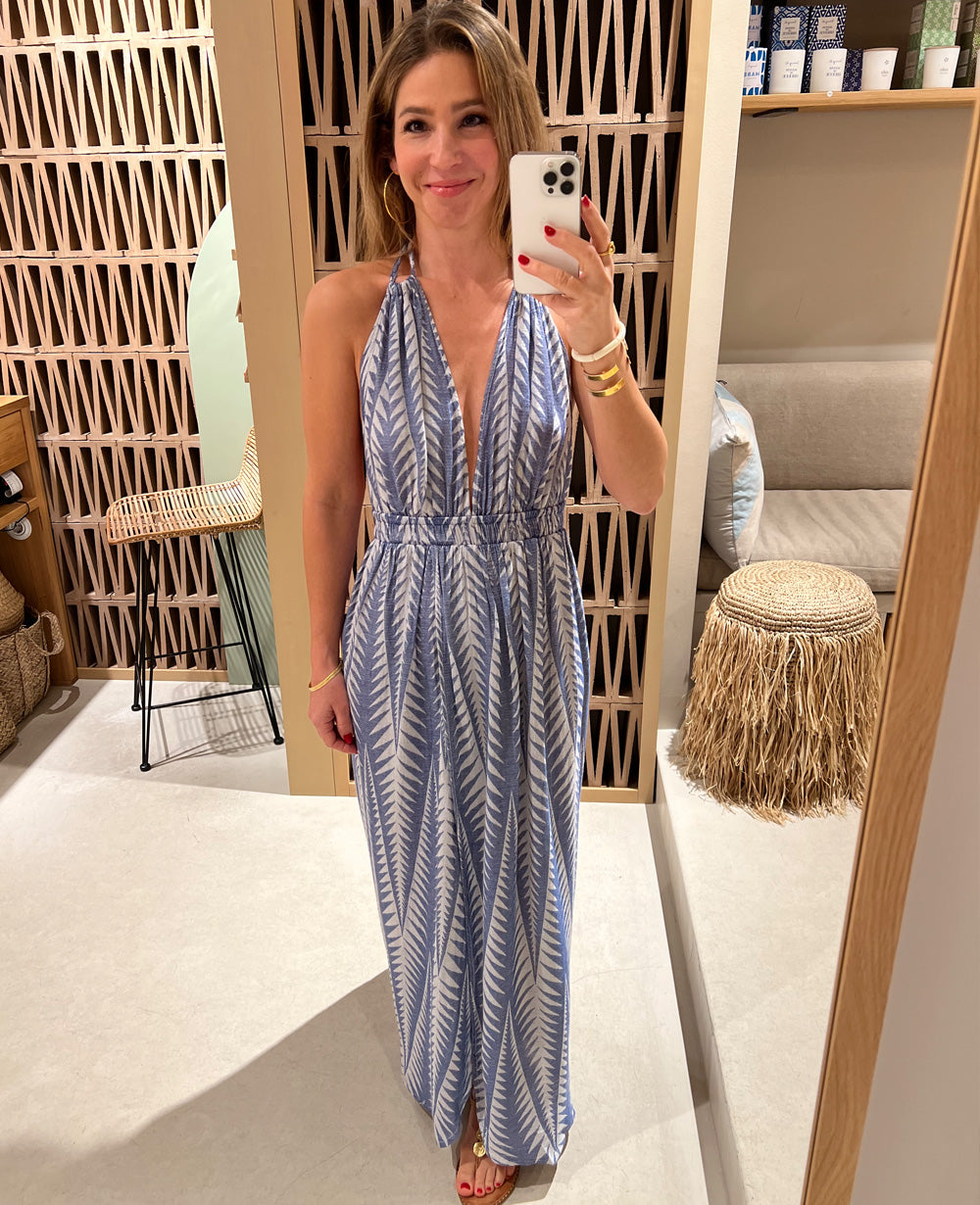 LONG NECKHOLDER DRESS "FINIKAS"