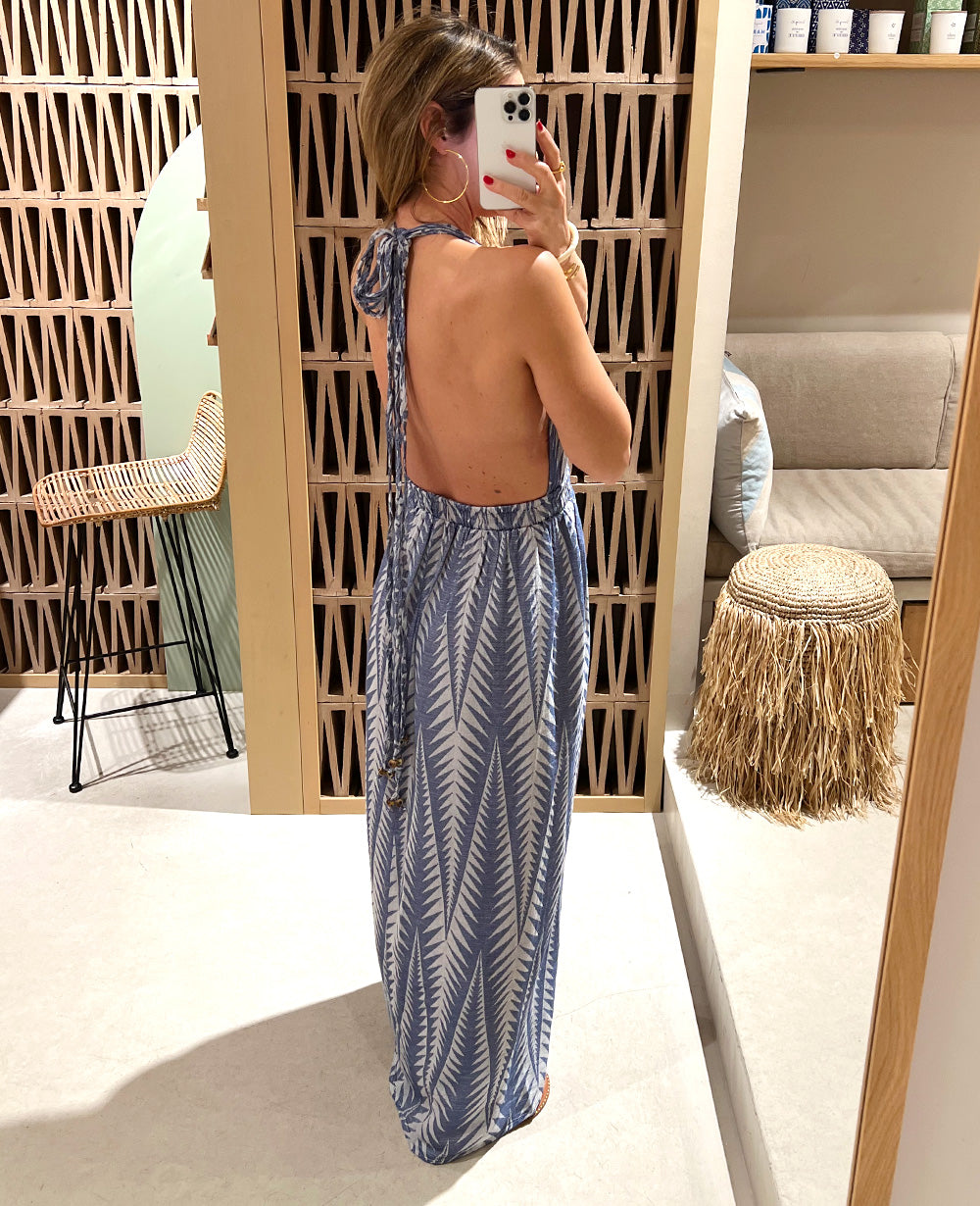 LONG NECKHOLDER DRESS "FINIKAS"