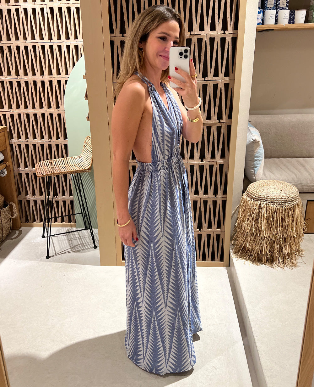 LONG NECKHOLDER DRESS "FINIKAS"