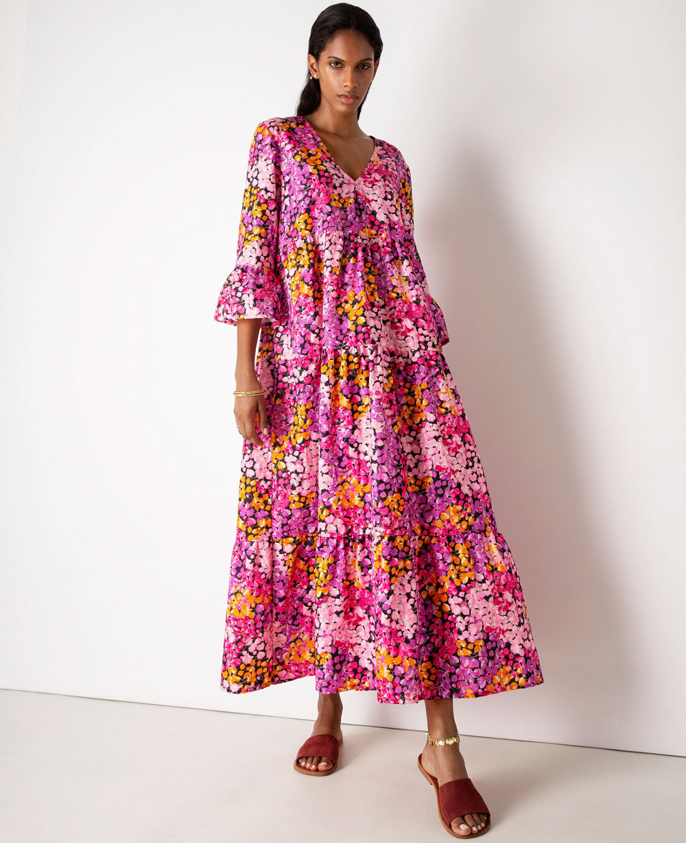 MIDI DRESS "PENELOPE" BOUGAINVILLEA