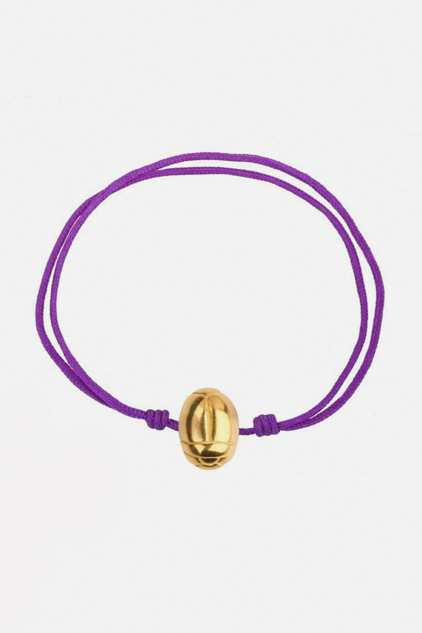 BRACELET "BEETLE" PURPLE/GOLD