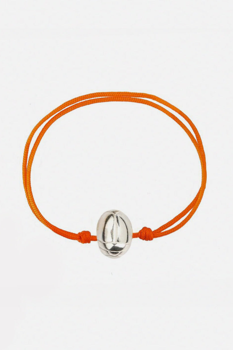 BRACELET "BEETLE" ORANGE/SILVER